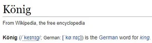 Definition of Koenig